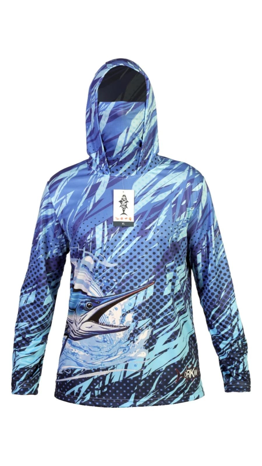 UV T-ŞHORT MAVİ BALIK DESEN (3XL BEDEN)
