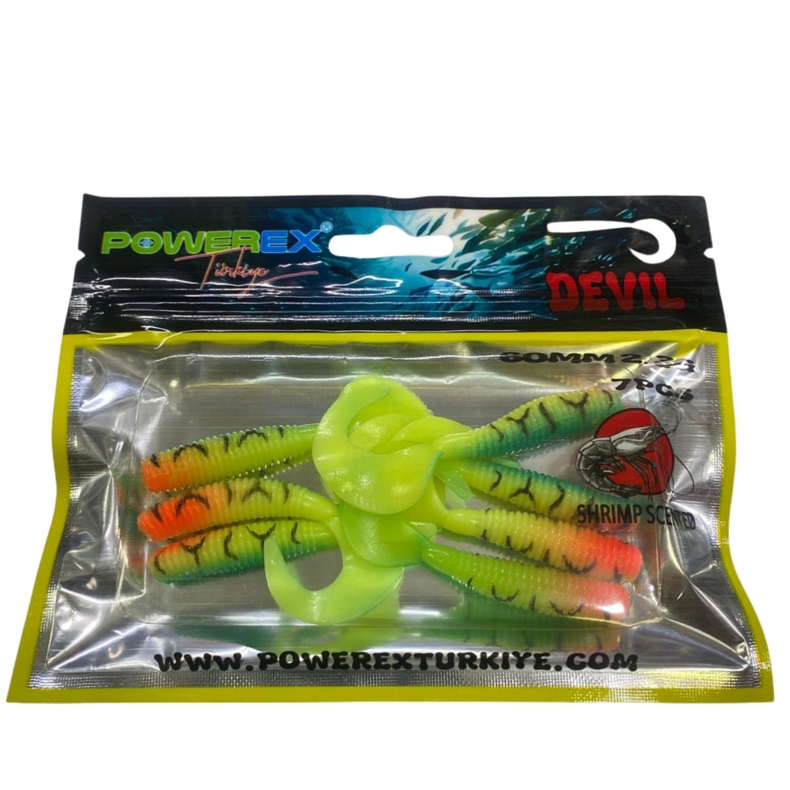 Devil Kurt 60mm 2.3gr Karides Kokulu 7li Paket Suni Yem 8308 görsel 2