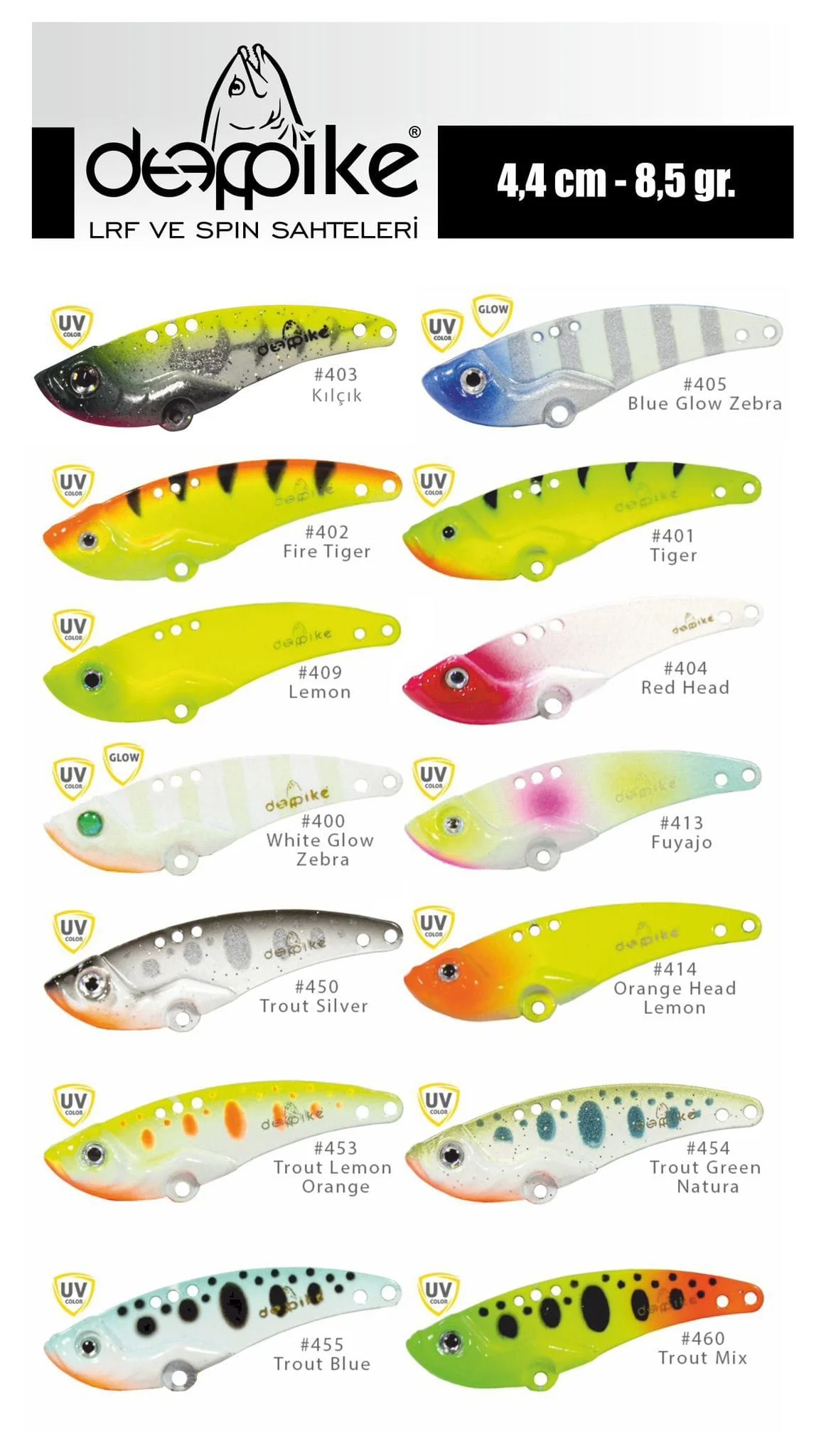 DEEPPİKE VİBRASYON YEM 4.4 CM 8,5 GR TİGER NO:401
