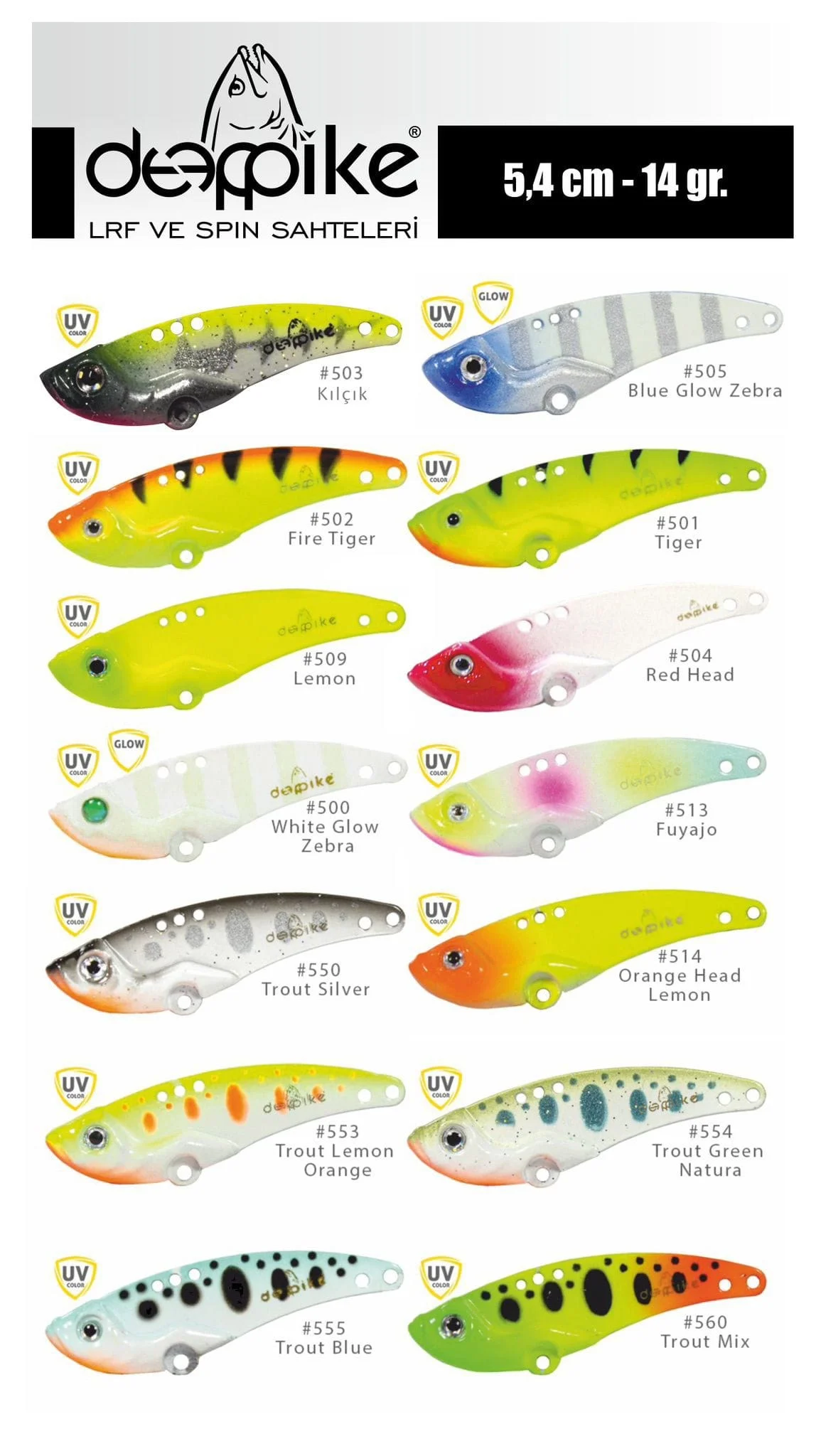 Deeppike Vibrasyon Yem 5,4 cm 14 gr Read Head no:504