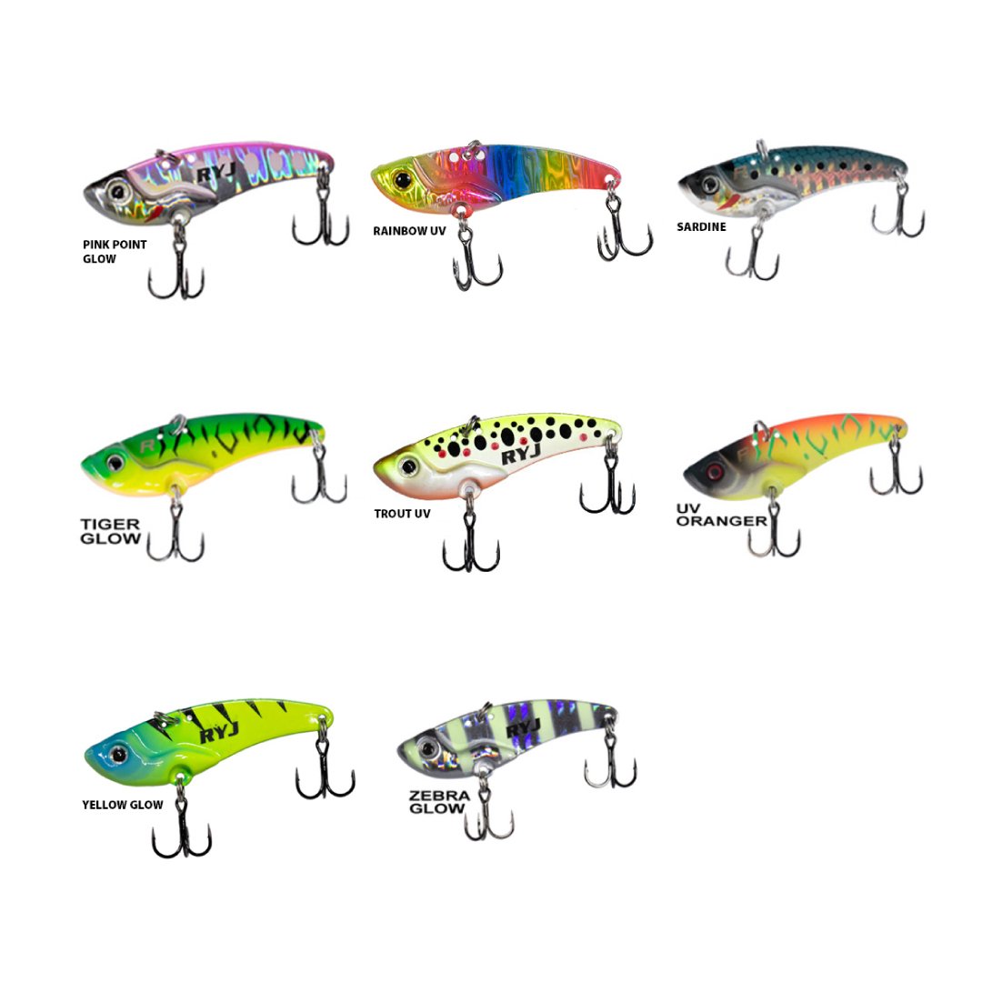 Ryuji Mirror Vib 9gr / 4.5cm Jig Yem rainbow uv