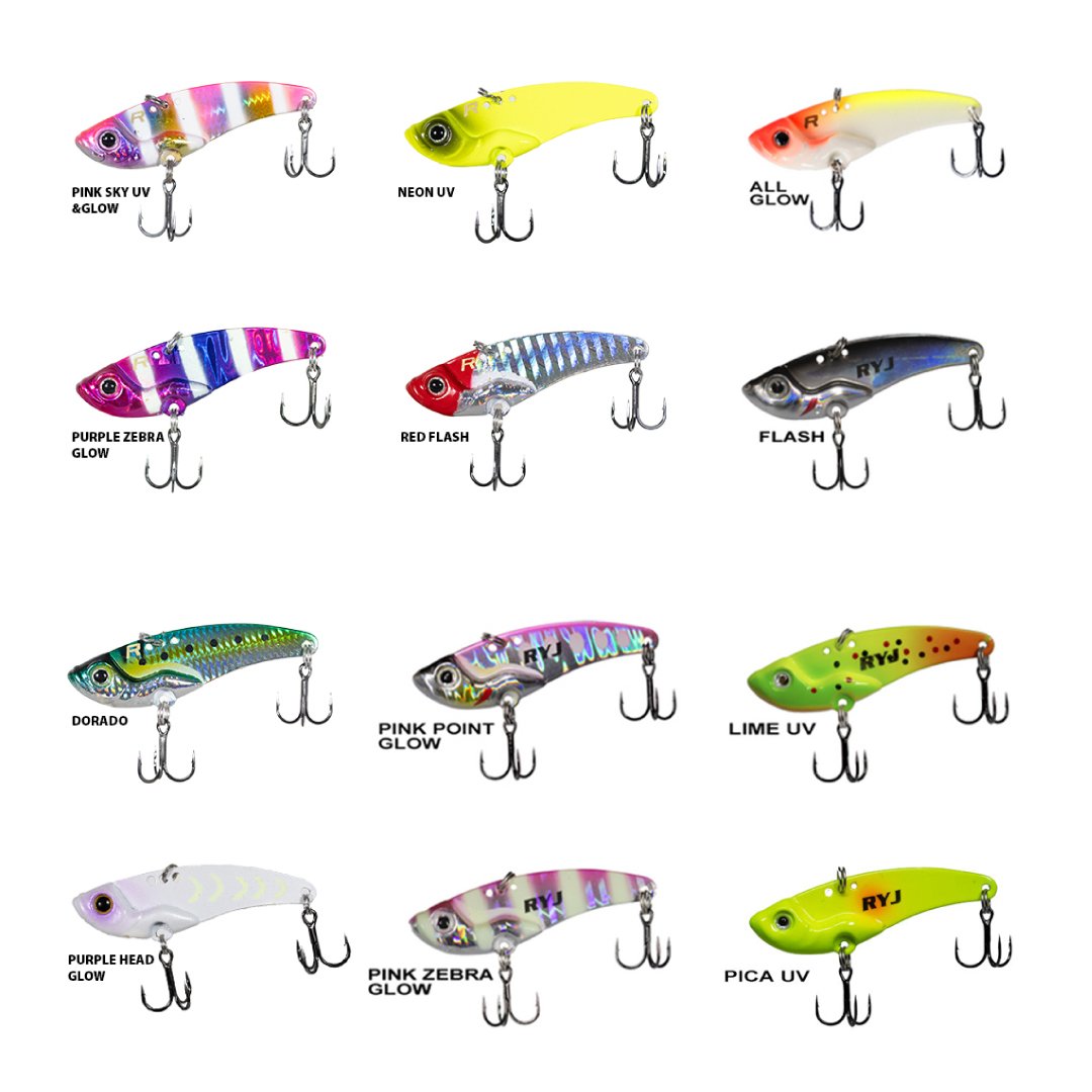 Ryuji Mirror Vib 9gr / 4.5cm Jig Yem red flash