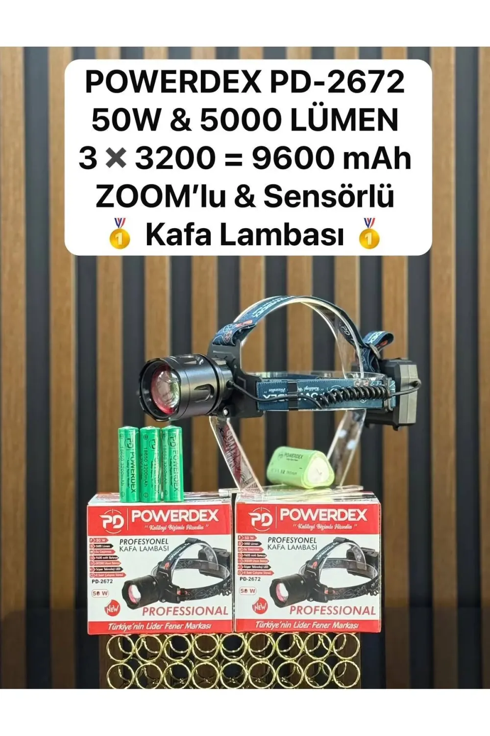 POWERDEX PD 2672 KAFA FENERİ SESÖRLÜ