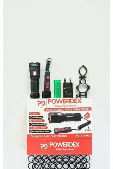 POWERDEX PD-515 PRO TÜFEK VE EL FENERİ