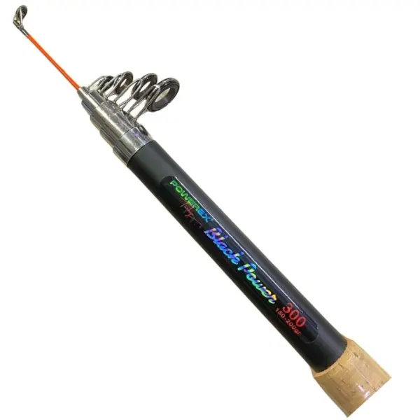 POWEREX Black Power 3.00m. 150-200gr. Atarlı Mantar Uzun Sap Teleskopik Olta Kamışı - Görsel 4