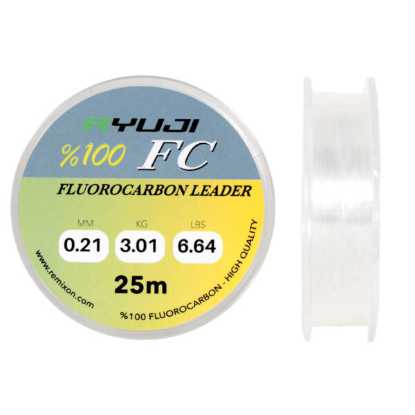 RYUJI FLUORO CARBON LEADER 25M, MİSİNA 0.47MM - Görsel 2